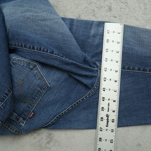 Levi's 505 Jeans Women's Size 10 Blue Mid-Rise Straight Denim 31" Inseam Stretch - Picture 7 of 16